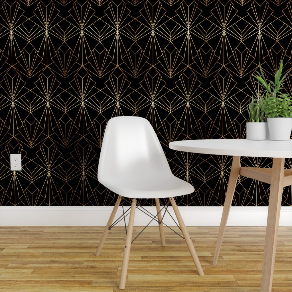 Peel-and-Stick Removable Wallpaper Art Deco Geometric Vintage Inspired Gatsby 