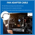 thumbnail image 4 of unbranded 5Ud Cable Adaptador De Energía Dc A 4 Para Ventilador De Computadora Accesorio Negro, 4 of 7
