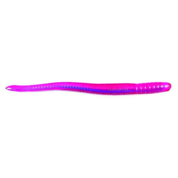 Roboworm FAT Straight Tail Worm, 4 .5" Morning Dawn Red Flake 8/Pack