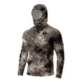 thumbnail image 5 of Havenx Men's Sun Protection Fishing Shirts Camo Long Sleeve Hoodie with Mask Hooded Uv Upf 50+ Rash Guard Sun Protection Cooling Lightweight Outdoor Hiking Swim Clothing,Dark Gray M, 5 of 6