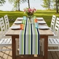 thumbnail image 4 of Table Runners 90 Inches Long Dress Scarves, Green Gray Striped Farmhouse Coffee/Dining/Kitchen Table Runner for Living Room, Farmhouse Stripes Modern Abstract Art 13x90 Inch, 4 of 9