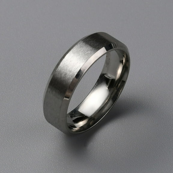 2 pc Matte style 304 Stainless Steel Wide Band Finger Rings for Women Men Plain Band Rings Stainless Steel color 6mm Inner Diameter: US Size 8 1/4(18.2mm) 304 Stainless Steel