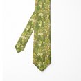 thumbnail image 2 of Men's Tie, Cartoon Pine Trees Spruce, 3.7", Olive Green Yellow, by Ambesonne, 2 of 4
