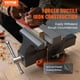 thumbnail image 2 of Tornillo de banco VEVOR de 6.5" con base de bloqueo giratoria de 360° y mordaza bidireccional de hierro dúctil, 2 of 9