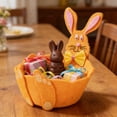 thumbnail image 4 of Easter Bunny Storage Basket A Gift Suitable For F Riends(F-Orange), 4 of 6
