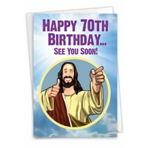 NobleWorks Funny 70th Milestone Birthday Greeting Card with 5 x 7 Inch Envelope (1 Card) See You Soon - 70 C10007MBG