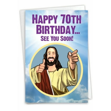 NobleWorks Funny 70th Milestone Birthday Greeting Card with 5 x 7 Inch Envelope (1 Card) See You Soon - 70 C10007MBG