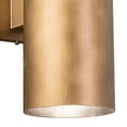 thumbnail image 3 of Homestock Country Cottage 14.25-In H Warm Brass Outdoor Mid Century Modern 2 Light Outdoor Cylinder Wall Sconce, Up-Down Lighting, 3 of 9