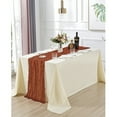 thumbnail image 4 of Dololoo 2 Pack 13 FT Terracotta Cheesecloth Table Runner, Gauze Fabric for Wedding Reception Bridal Shower, Boho Rustic Table Decoration Arbor Decor, 4 of 8