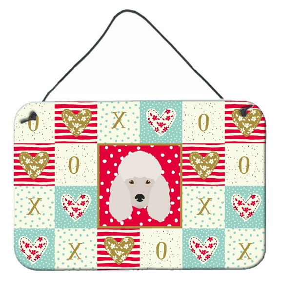 Carolines Treasures CK5229DS812 Poodle Love Wall or Door Hanging Prints 8x12 multicolor