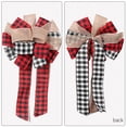 thumbnail image 2 of Hazel Tech Christmas Decorative Plaid Faux Linen Webbing Bows For Christmas Ornaments Xmas Tree Decoration, 2 of 5