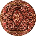 thumbnail image 1 of Ahgly Company Machine Washable Indoor Round Persian Orange Traditional Area Rugs, 3' Round, 1 of 1