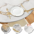 thumbnail image 4 of White Gold Marble Pattern Round Fitted Tablecloth with Elastic Edge,Dining Table Cover Waterproof,Outdoor Round Tablecloth for Camping,Dining,Indoor and Outdoor, 4 of 7
