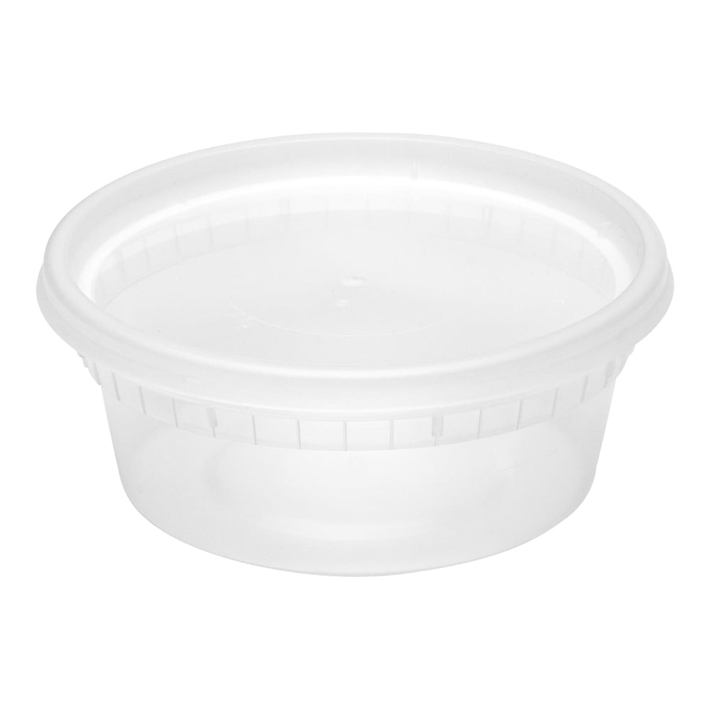 Asporto 8 oz Round Clear Plastic Soup Container - with Lid