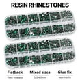 thumbnail image 3 of Green 11000 Pcs Flatback Plastic Rhinestones with 45ml B7000 Glue for DIY, Crafts, Decoration, 3 of 7