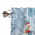 thumbnail image 5 of Winter Christmas Kitchen Curtains and Valances Set, Colored Snowman Snowflake Sky Blue Rod Pocket Window Valance 18 Inch Window Curtain Panels for Living Room Bedroom Laundry, 27.5x36in, 3 Pieces, 5 of 7