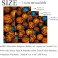 Basketballs Soft Throw Blanket Cozy Fleece Sofa Bed Couch Blankets for