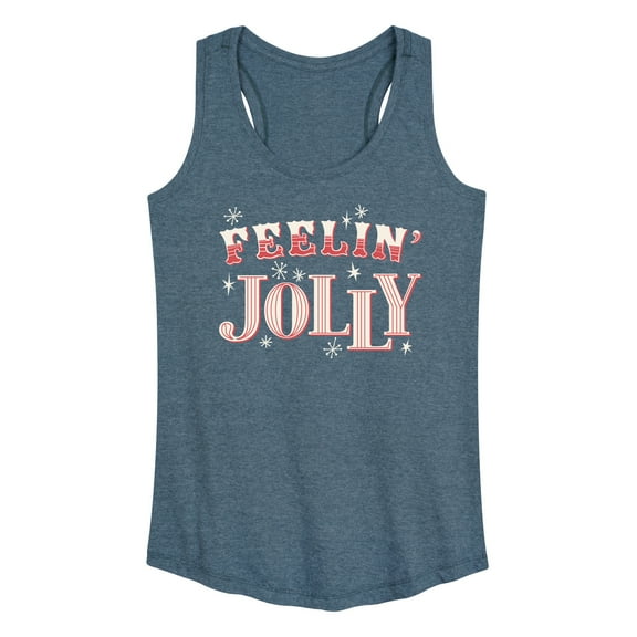 Instant Message - Christmas - Feelin' Jolly - Women's Racerback Tank Top