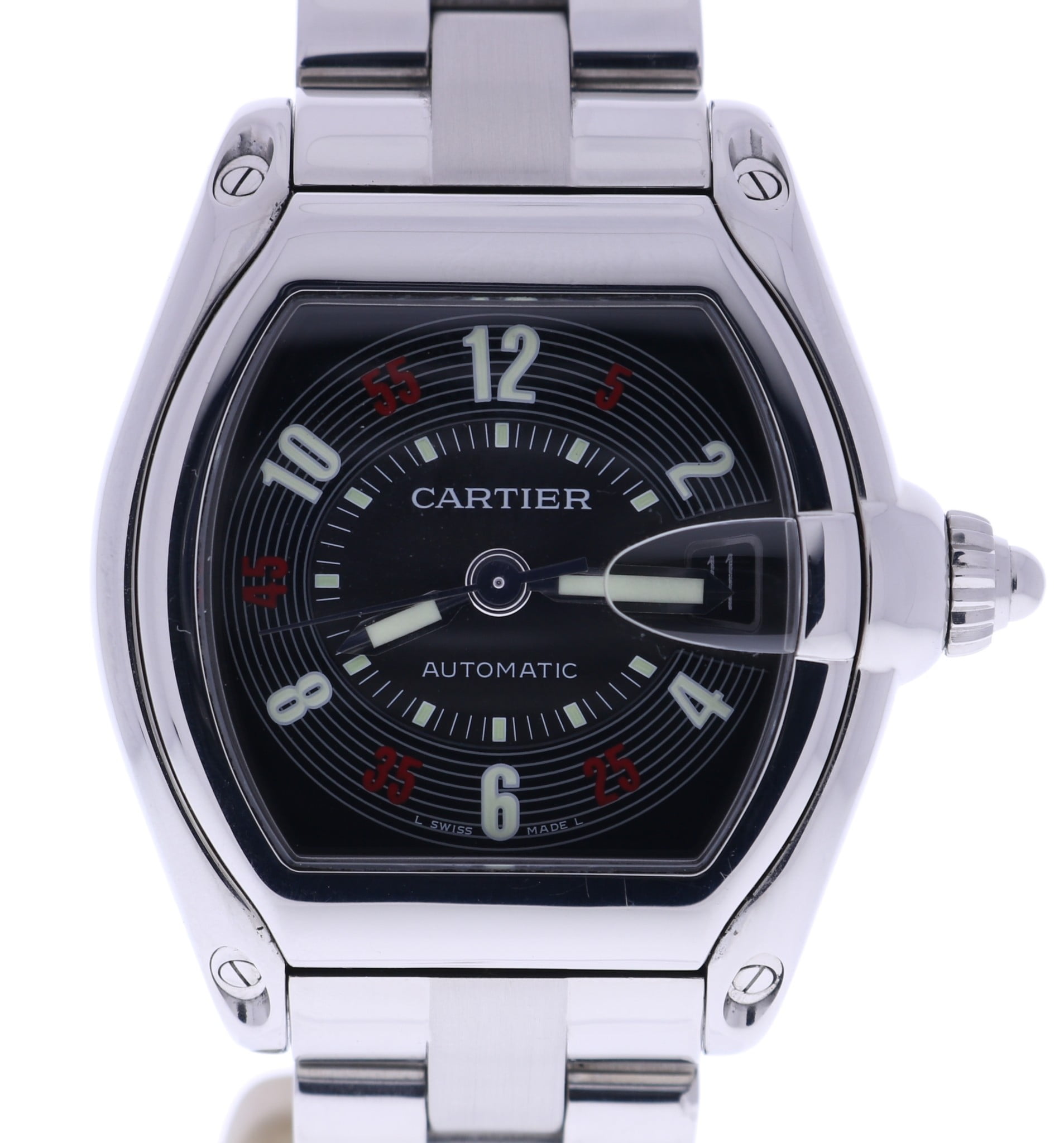 Cartier Roadster 2510 Steel 36mm Watch 