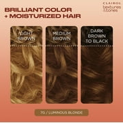 Clairol Textures & Tones Hair Dye Ammonia-Free Permanent Hair Color Creme, 7G Luminous Blonde, 1 Application