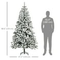 thumbnail image 3 of HOMCOM Snow Flocked Artificial Christmas Tree with Realistic Branches Tips, 3 of 10