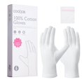 thumbnail image 1 of Guantes COOLJOB de algodón 100% para hidratación, blancos, 6 pares, 1 of 6