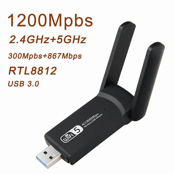 1200Mbps Wireless Network Card USB WiFi Adapter 2.4G 5G Dual Band WiFi Usb 3.0 Lan Ethernet Dongle Antenna For Laptop Desktop
