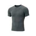 thumbnail image 2 of Men T Shirt Short Sleeve Crew Neck Shirts Breathable Grey Tshirt, 2 of 4