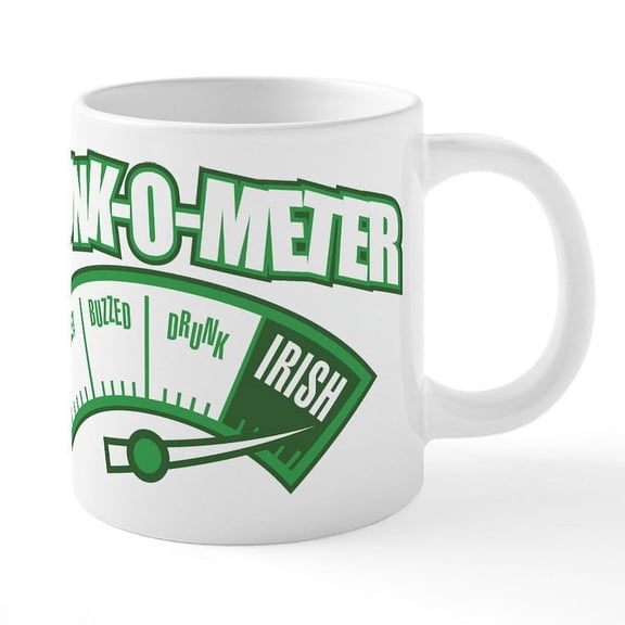 CafePress - Drunk O Meter - 20 Ounce Ceramic Mega Mug