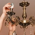 thumbnail image 4 of BRIGHTFUFU 4Pcs Hanging Rings with Fixed Eye Zinc Alloy Golden Retro Light Fixture Accessories for Indoor Use, 4 of 7