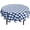 Navy Blue and White, variant on Checkered Round Tablecloth 60 Inch - Waterproof Stain and Wrinkle Resistant Washable Fabric Table Cloth for Dining Room Party Outdoor Picnic, Black and White