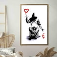thumbnail image 5 of Banksy Art, Love Canvas, Painting Artwork, Banksy Love Money Artwork, Graffiti Wall Art, Banksy Boy Printed, Canvas Wall Decor - White Framed, 5 of 6