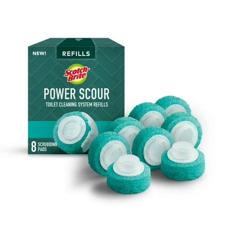 Scotch-Brite Power Scour Disposable Scrubbing Pads, 8 Refills