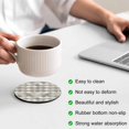 thumbnail image 3 of Grey Fish Scale Coasters Set of 6, Absorbent Coasters for Drinks, Modern Geometric Gold Abstract Moroccan Coaster for Desk Coffee Table Protection, Home Decor House Warming Gifts 4", 3 of 8