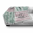 thumbnail image 3 of Love Soft Flannel Fleece Throw Blanket, Valentines Day Words and Hearts on Grunge Stripes Backdrop, Cozy Plush for Indoor and Outdoor Use, 60" x 80", Charcoal Grey Pale Pink, by Ambesonne, 3 of 6