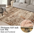 thumbnail image 6 of Boho Area Rugs for Living Room 8'x 10' Machine Washable Vintage Print Large Throw Non Slip Bedroom Rugs, Brick Red, 6 of 6