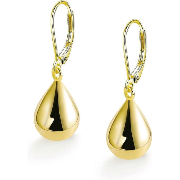 2026 Teardrop Leverback Earrings for Women Girls Waterdrop Tear Drop Dangle Earrings Jewelry Hypoallergenic Teardrop Leverback Drop Earrings