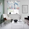 thumbnail image 3 of Sea Turtle Coastal Kitchen Curtains Window Panels, Beach Nautical Ocean Coral Seahorse Insulated Window Treatment Curtain, Grommet Curtains for Bedroom/Living Room/Bathroom, 2 Piece 27.5"Wx39"L, 3 of 8