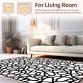 thumbnail image 2 of ODIKA 8' Machine Washable Non-Slip Area Rug, Stylish Abstract Wave Design with Flowing Curves and Shapes High Traffic Rug, Black, 293427, 2 of 7