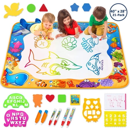 Toyk Aqua Magic Mat - Kids Painting Writing Doodle Board Toy - Color