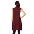 thumbnail image 4 of Chaleco ligero tejido con bolsas color Vino AMAD Casual para mujer Talla XL, 4 of 5
