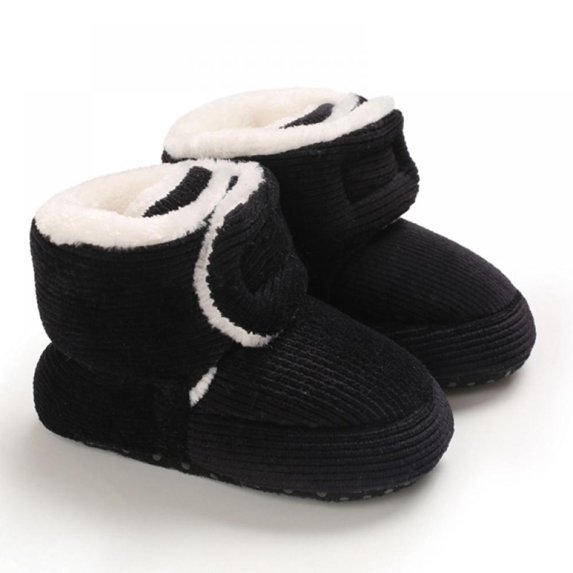 Newborn Baby Boy Girl Unisex Soft Cotton Booties Stay On Infant Slippers Socks Shoe Non Skid Gripper Toddler First Walkers Winter Ankle Crib Shoes