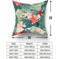 thumbnail image 5 of Summer Tropical Leaves Pillow Covers 18x18 Set of 2, Monstera Palm Leaf Flower Pillow Cushion Cases, Green Plant Hawaiian Pink Red Floral Throw Pillows Cover Decor Gifts for Bed Couch Sofa Living Room, 5 of 6