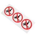 thumbnail image 4 of 3pcs Warning Sign Decals Do Not Sit Here Sign Wall Decals Adhesive Safety Stickers Warning Stickers, 4 of 4