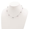 thumbnail image 2 of 925 Sterling Silver Fancy Pearl Necklace Chain RH 7-8mm Grey FWC 9 Station 18 inch 7 mm, 2 of 2