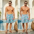 thumbnail image 6 of Men's Swim Trunks,Mesh Lining Quick Dry with Pockets Beach Shorts Hawaiian Bathing Suits Swim Pants, 6 of 9