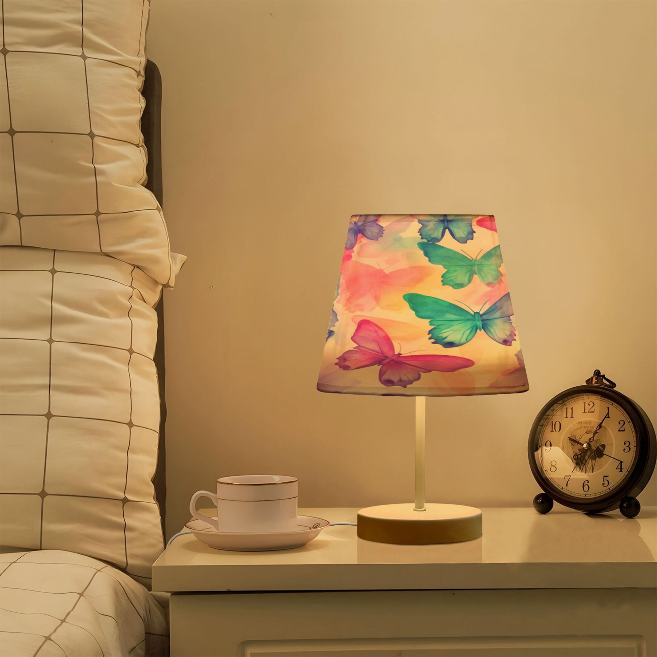 Gorgeous Butterfly Desk Lamp LED Table Nightstand Lamps with 3 Color Temperatures for Home Bedroom Living Room Decor 8x12