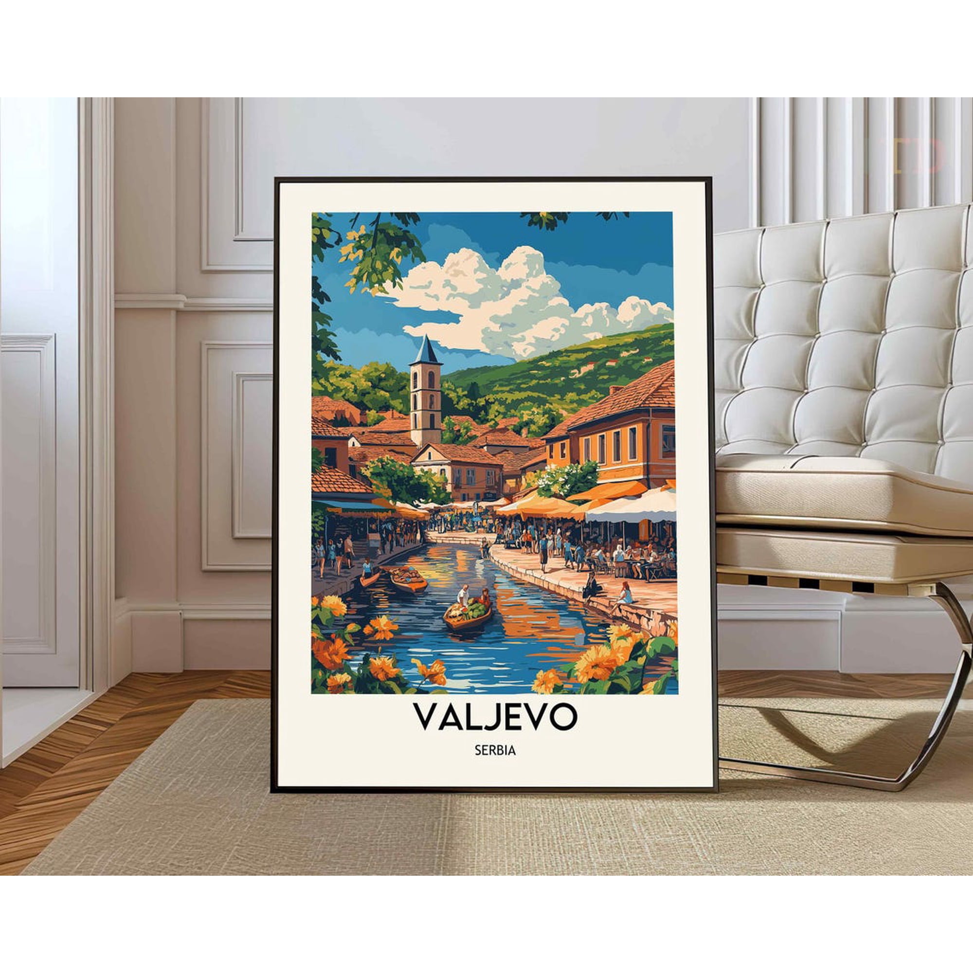 Valjevo Serbia City Poster , Poster Print Only