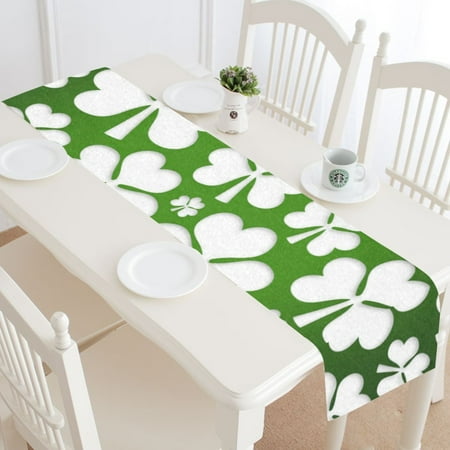 Mkhert Shamrock Table Runner For Wedding Party Banquet Decoration 14x72 Inch