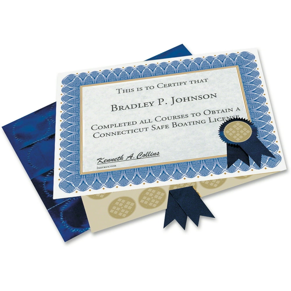 Geographics Custom Print Award Certificates Kit, Blue, 25 / Pack ...